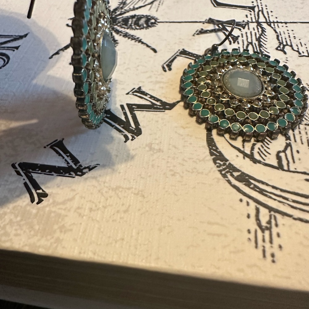 Green Statement Earrings American Eagle - Picture 3 of 4